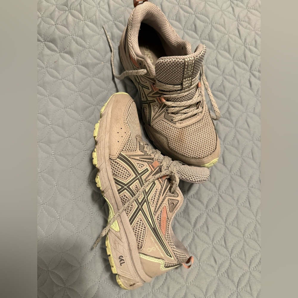 Asics Gray and Yellow Sneakers